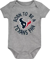 NFL Team Apparel Infant Houston Texans 'Born 2 Be' 3-Pack Bodysuit Set