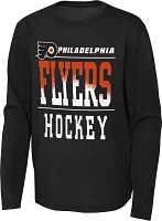 NHL Youth Philadelphia Flyers Barn Burner Black Long Sleeve Shirt