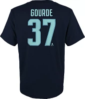 NHL Youth Seattle Kraken Yanni Gourde #37 Navy T-Shirt