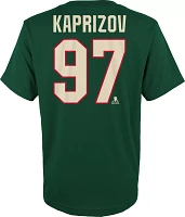 NHL Youth Minnesota Wild Kirill Kaprizov #97 Green T-Shirt