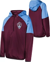 MLS Youth Colorado Rapids Unstoppable Maroon Quarter-Zip Pullover Shirt