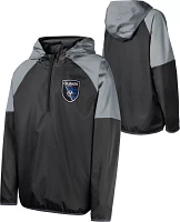 MLS Youth San Jose Earthquakes Unstoppable Black Quarter-Zip Pullover Shirt