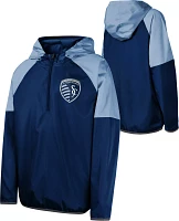 MLS Youth Sporting Kansas City Unstoppable Navy Quarter-Zip Pullover Shirt