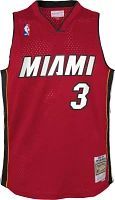 Mitchell & Ness Youth Miami Heat Dwyane Wade #3 Red Swingman Jersey