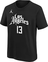 Jordan Youth Los Angeles Clippers Paul George #13 Black T-Shirt