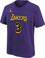 Nike Youth Los Angeles Lakers Anthony Davis #3 Purple T-Shirt