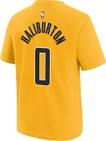 Nike Youth Indiana Pacers Yellow Tyrese Haliburton #0 T-Shirt