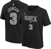 Jordan Youth San Antonio Spurs Keldon Johnson #3 Black T-Shirt