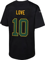 Nike Youth Green Bay Packers Jordan Love #10 Black Game Jersey