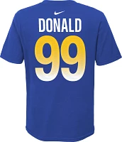 NFL Team Apparel Youth Los Angeles Rams Aaron Donald #85 Royal Player T-Shirt