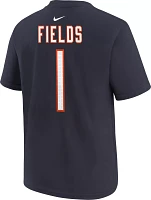 Nike Youth Chicago Bears Justin Fields #1 Navy T-Shirt