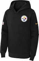 Nike Youth Pittsburgh Steelers Sideline Club Black Pullover Hoodie