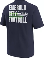 Nike Youth Seattle Seahawks Back Slogan Navy T-Shirt