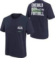 Nike Youth Seattle Seahawks Back Slogan Navy T-Shirt