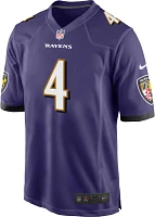 Nike Youth Baltimore Ravens Zay Flowers #4 Purple Game Jersey