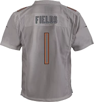 Nike Youth Chicago Bears Justin Fields #1 Atmosphere Grey Game Jersey