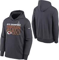 Nike Youth 2024 AFC Conference Champions Kansas City Chiefs Locker Room Hoodie