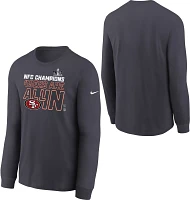 Nike Youth 2024 NFC Conference Champions San Francisco 49ers Locker Room Long Sleeve T-Shirt