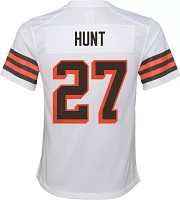 Nike Youth Cleveland Browns Kareem Hunt #27 Alternate White Game Jersey