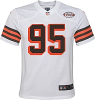 Nike Youth Cleveland Browns Myles Garrett #95 Alternate White Game Jersey