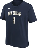 Nike Youth New Orleans Pelicans Zion Williamson #1 Navy T-Shirt