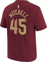 Nike Youth Cleveland Cavaliers Donovan Mitchell#45 Red T-Shirt