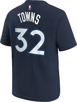 Nike Youth Minnesota Timberwolves Karl-Anthony Towns #32 Navy T-Shirt