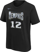 Nike Youth 2022-23 City Edition Memphis Grizzlies Ja Morant #12 Black Cotton T-Shirt