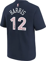 Nike Youth 2023-24 City Edition Philadelphia 76ers Tobias Harris #12 Navy T-Shirt