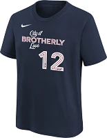 Nike Youth 2023-24 City Edition Philadelphia 76ers Tobias Harris #12 Navy T-Shirt