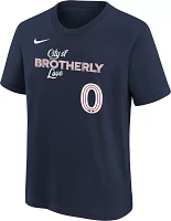 Nike Youth 2023-24 City Edition Philadelphia 76ers Tyrese Maxey #0 Navy T-Shirt