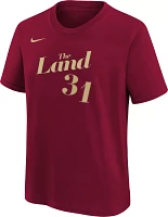 Nike Youth 2023-24 City Edition Cleveland Cavaliers Jarrett Allen #31 Red T-Shirt