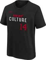 Nike Youth 2023-24 City Edition Miami Heat Tyler Herro #14 Black T-Shirt