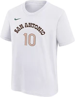 Nike Youth 2023-24 City Edition San Antonio Spurs Jeremey Sochan #10 White T-Shirt