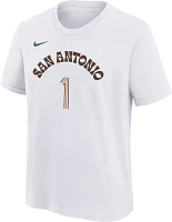 Nike Youth 2023-24 City Edition San Antonio Spurs Victor Wembanyama #1 White T-Shirt