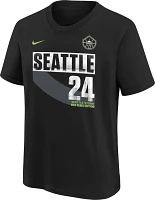 Nike Youth Seattle Storm Black Jewell Loyd #24 Rebel T-Shirt