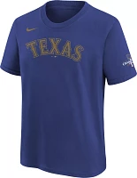 Nike Youth Texas Rangers 2024 Gold Collection Corey Seager #5 Blue T-Shirt