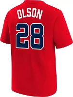 Nike Youth Atlanta Braves Matt Olson #28 Red T-Shirt