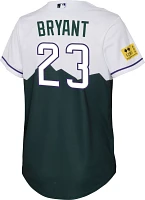 Nike Youth Colorado Rockies City Connect Kris Bryant #23 Green OTC Cool Base Jersey