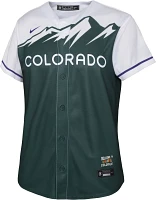 Nike Youth Colorado Rockies City Connect Kris Bryant #23 Green OTC Cool Base Jersey