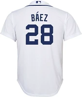 Nike Youth Detroit Tigers Javier Báez #28 White Cool Base Home Jersey