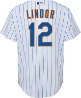 Nike Youth New York Mets Francisco Lindor #12 White Replica Jersey