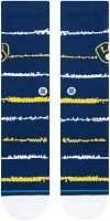 Stance Milwaukee Brewers Navy Chalk Crew Sock