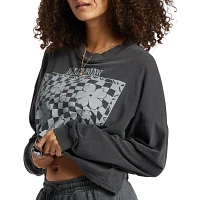 Billabong Women's Beach Boyfriend Long Sleeve Crop Top