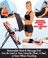 Health Gear Acupressure Beads Heat & Vibration Massage Inversion Table with Adjustable Head Rest