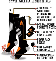 ActionHeat 3V Wool Rechargeable Battery Heated Socks 1.0