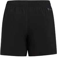 adidas Girls' AEROREADY Elastic Waistband 3-Stripes Woven Shorts