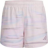 adidas Girls' AEROREADY Elastic Waistband Sublimated No Side-Seam Shorts