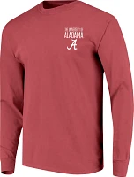 Image One Men's Alabama Crimson Tide Crimson Building Strip Long Sleeve T-Shirt