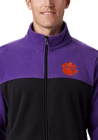 Columbia Men's Clemson Tigers Purple Flanker Full-Zip Fleece Jacket